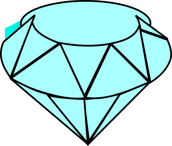 Blue Clip Art At Clker Com Vector - Diamond Clip Art (600x509), Png Download