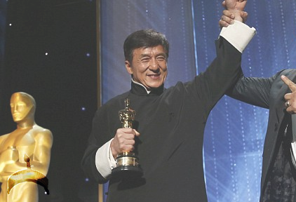 Jackie Chan - Jackie Chan And Stallone (422x288), Png Download