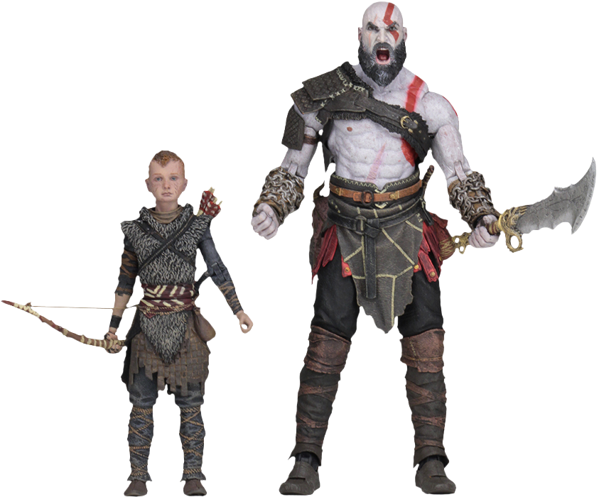 God Of War - Neca Kratos And Atreus (877x732), Png Download