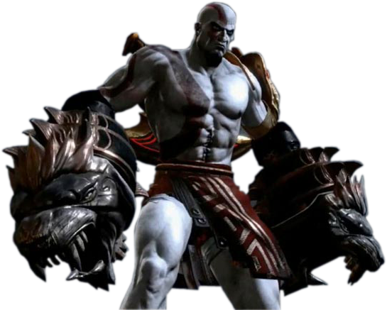Kratos With Gauntlets - Kratos Gauntlets (545x437), Png Download
