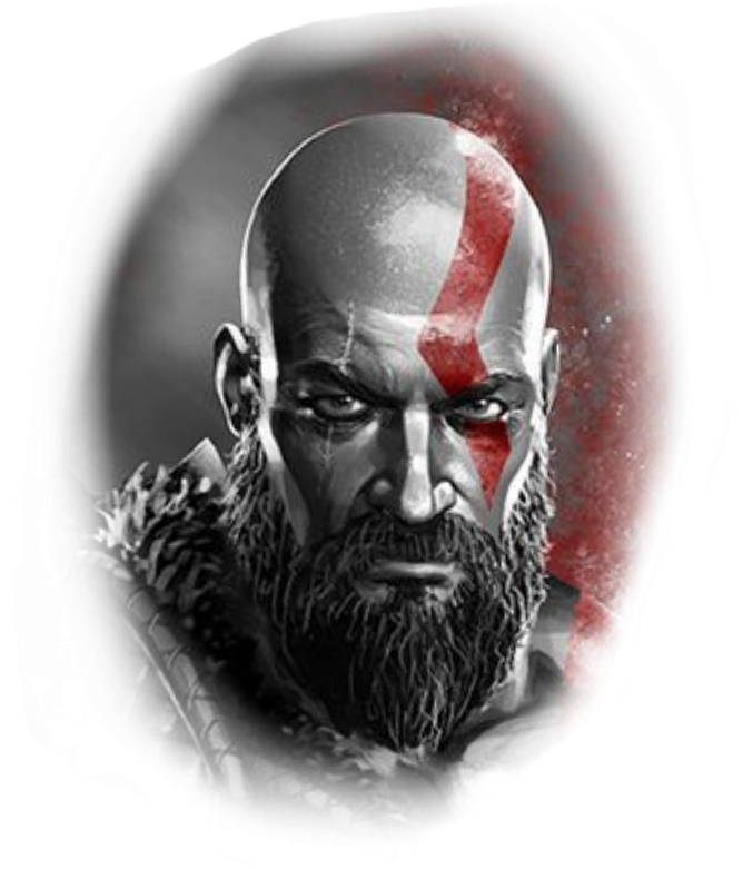 Kratos - Drawing (736x1051), Png Download