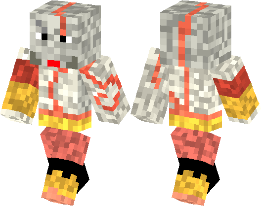 Minecraft Skin Hd Kratos (528x418), Png Download