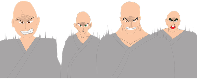Anger Japan Anime Japanese Monk Asian Warr - Cartoon (680x340), Png Download