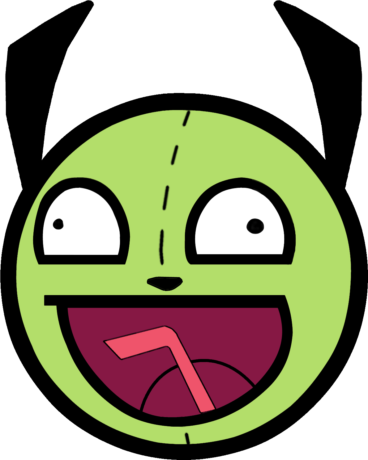 Awesome Face In - Cartoon Smiley Face Png (852x937), Png Download