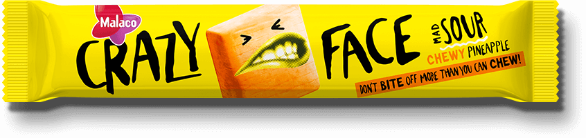 We Marched This Striking Brand To The International - Crazy Face Candy (846x200), Png Download