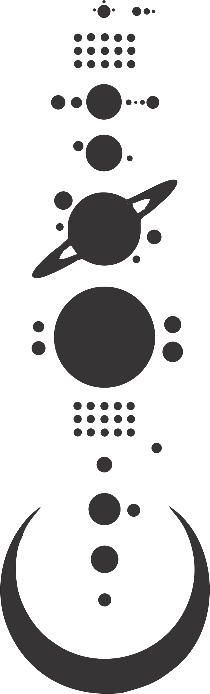 This Is My Next Tattoo - Solar System Tattoo Designs (732x2419), Png Download