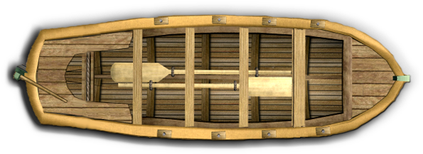 30 244k Lifeboats Sb - Canoe (650x312), Png Download