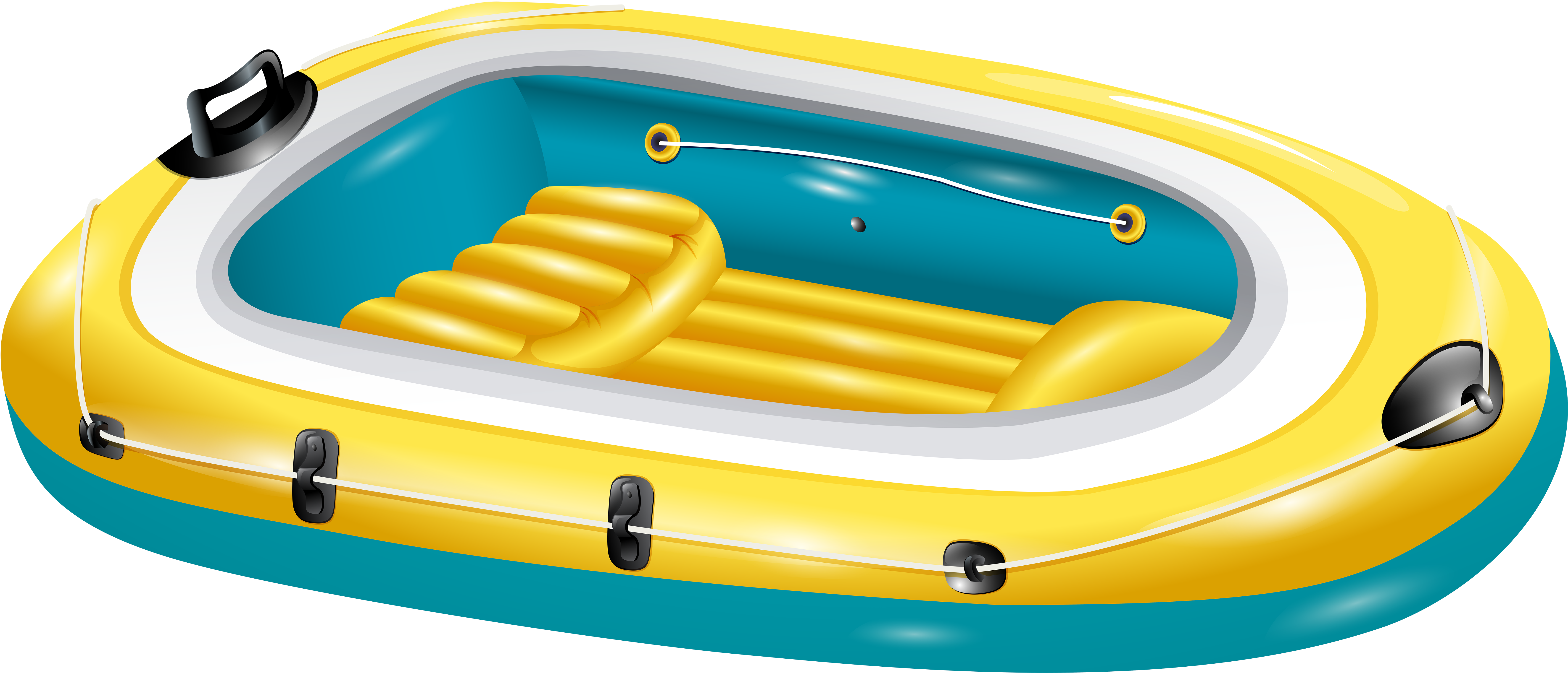 Summer Boat Transparent Clip Art Image Gallery Yopriceville - Inflatable Boat Clip Art (7000x3117), Png Download