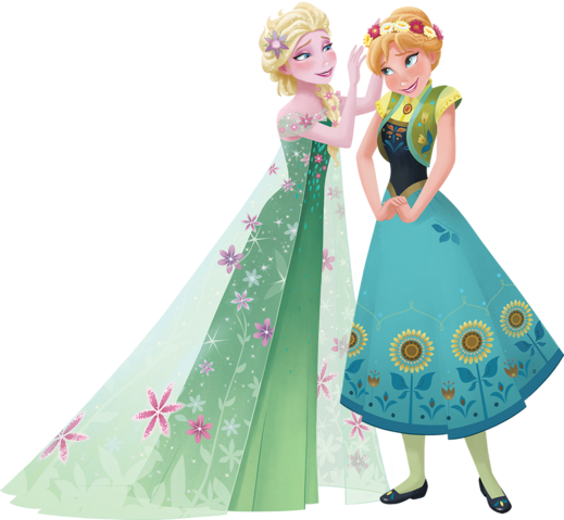 Elsa And Anna - Elsa Frozen Fever 2d (519x479), Png Download