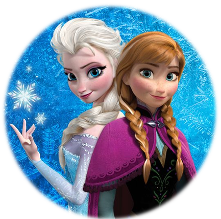 Frozen Elsa Y Anna Png Graphic Download - Anna Elsa Frozen Round (433x428), Png Download
