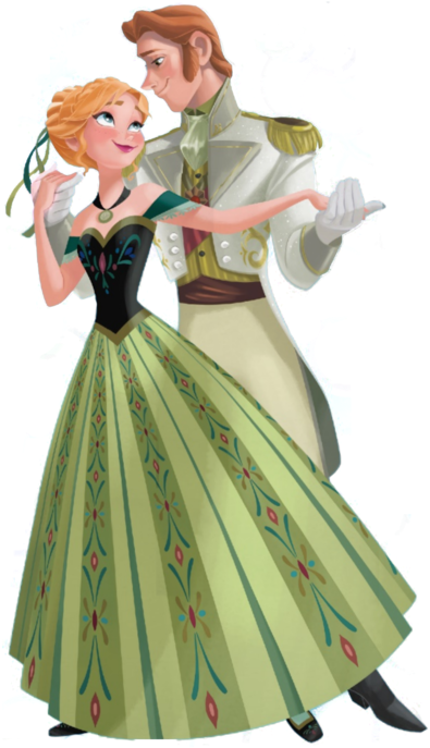 From Her Colour Palette As Eternal Winter Sets In, - Anna And Hans Dancing (500x715), Png Download
