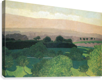 Landscape In Romanel By Felix Vallotton Canvas Print - Poster: Felix Vallotton Landscape In Romanel Art Print (428x336), Png Download