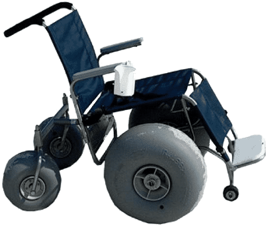 Beach Wheelchair - Beach De-bug Stainless Steel All Terrain Wheelchair,,each (553x465), Png Download