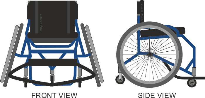 A Selection Of Images Of The Multisports Wheelchair - Cycling (700x334), Png Download