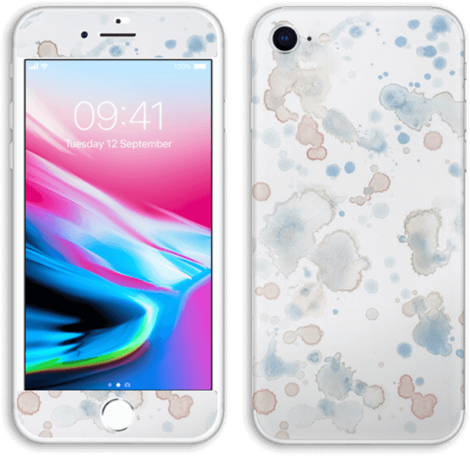 Lovely Watercolor Splash Skin For Your Laptop - Apple Iphone 8 256gb Silver (800x779), Png Download