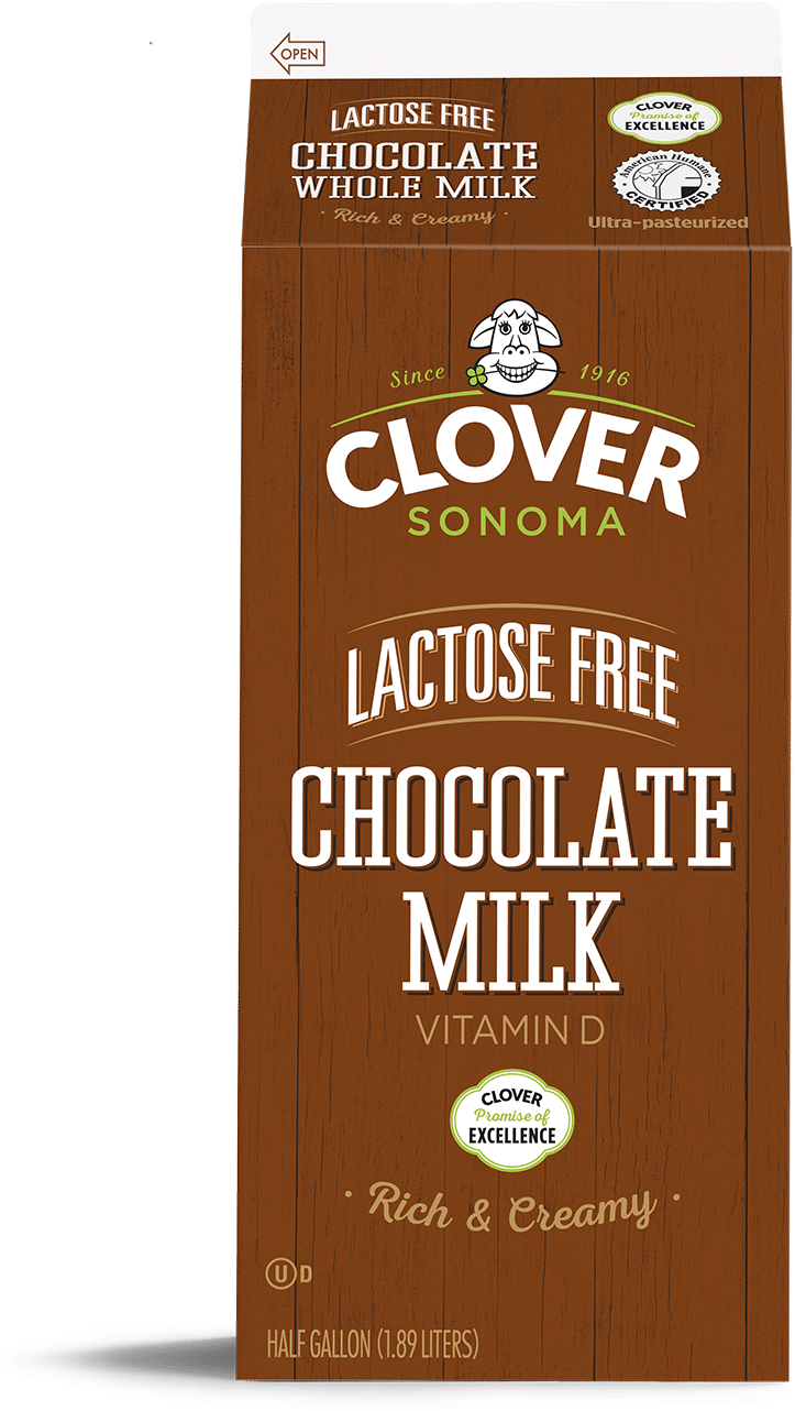 Clover Sonoma Lactose Free Chocolate Milk - Clover Ice Cream, Chocolate Fudge Brownie - 1.5 Qts (1068x1602), Png Download