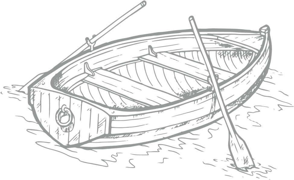 Rowboat-01 - Portable Network Graphics (1000x619), Png Download