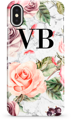 Personalised Watercolor Floral Initials Iphone X Case - Gypsi's Rhinestone Hair Comb (480x480), Png Download