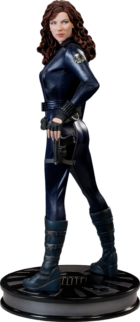 Scarlett Johansson Premium Format™ Figure - Iron Man 2 - 1/4 Scale Premium Figure [black Widow] (480x1103), Png Download