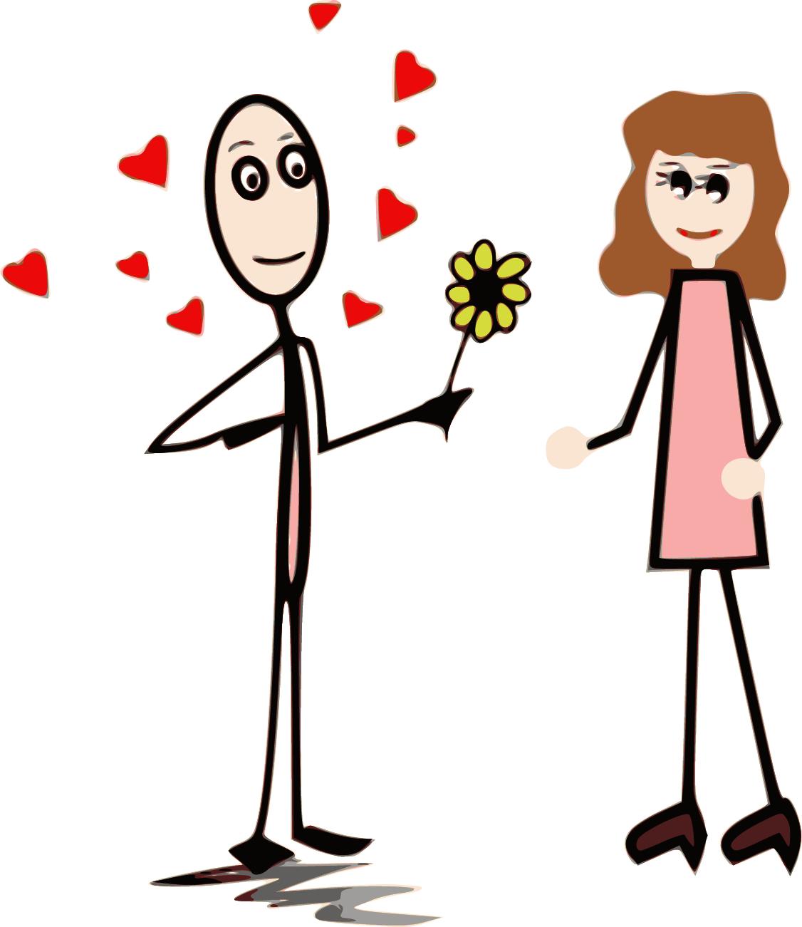 Stick Figure Couple Png Banner Free Library - Funny Valentine's Knock Knock Jokes For Kids: 150 Valentine's (1126x1301), Png Download