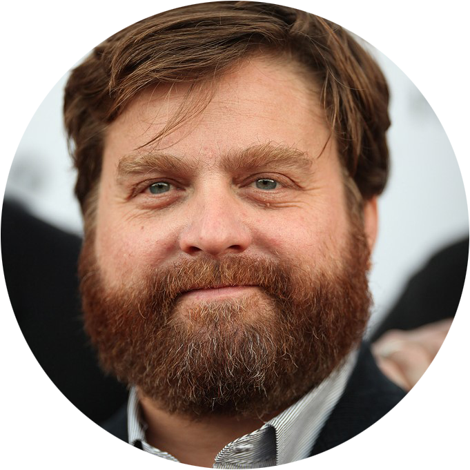 Zach Galifianakis (681x681), Png Download