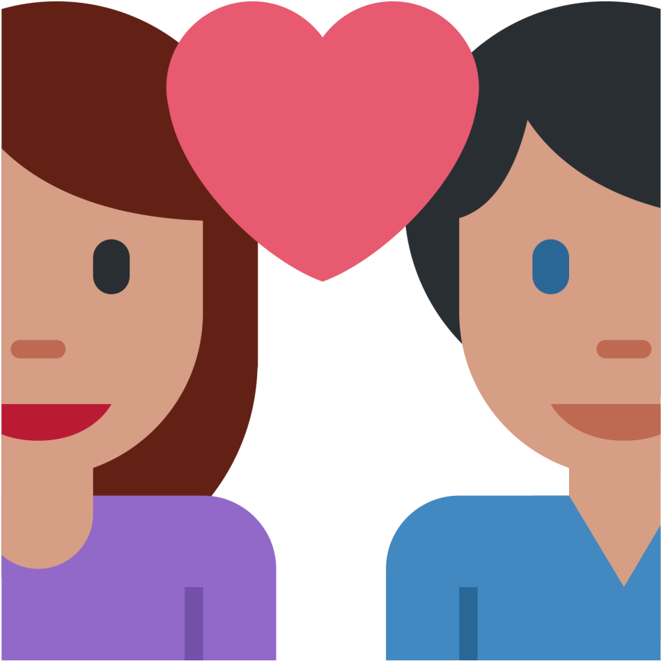 Valentines Day Couple Png Photo - Emoticones De Whatsapp Novios (1024x1024), Png Download