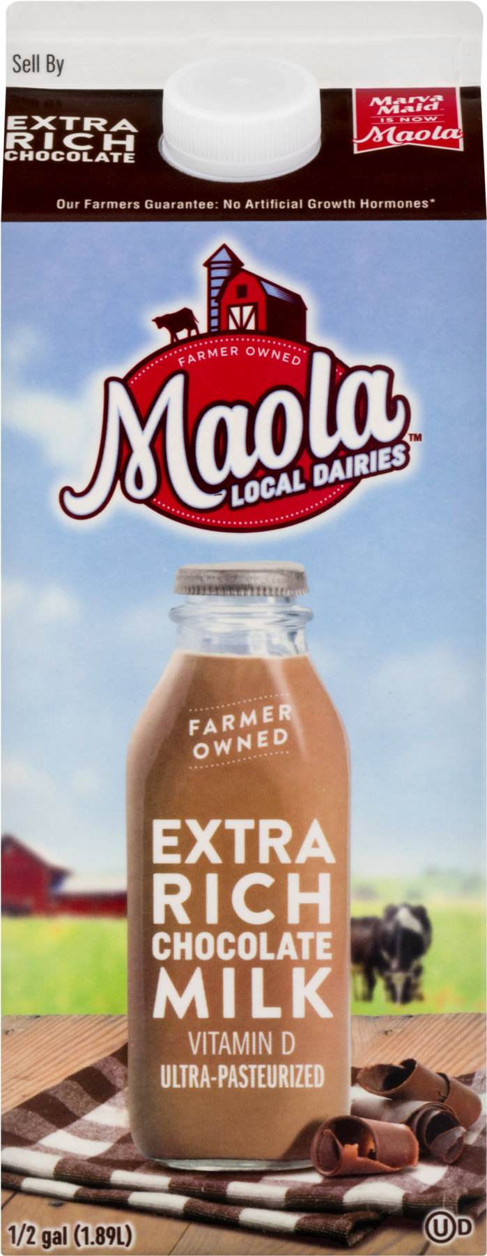 Maola Extra Rich Chocolate Milk, Half Gallon - Chocolate Milk Maola (1800x1800), Png Download