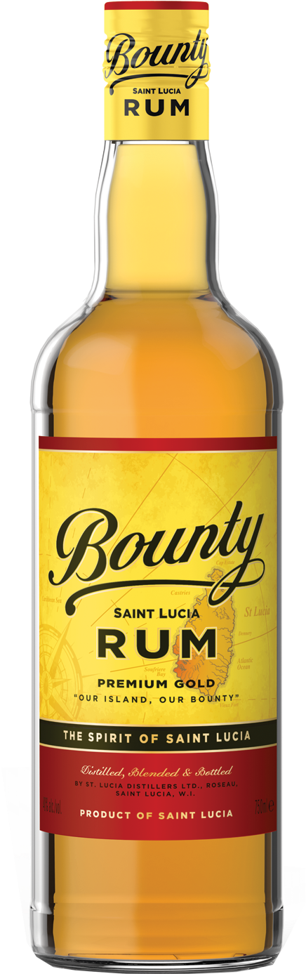 Bounty Rum Gold St Lucia Rum - Bounty Rum (750x1500), Png Download