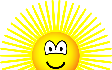Sunrise Emoticon - Smiley Sunrise (468x294), Png Download
