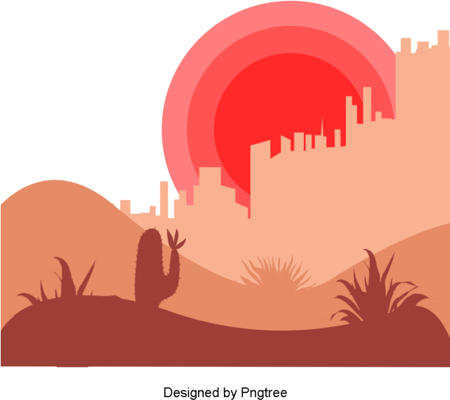 Beautiful, Cool, Cartoon, Lovely, Hand-painted, Sunrise, - Cartoon (640x640), Png Download
