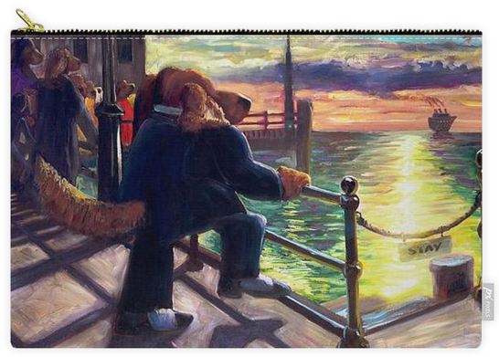 Carry-all Pouch - Bon Voyage - Lonely Dog Painting (550x412), Png Download