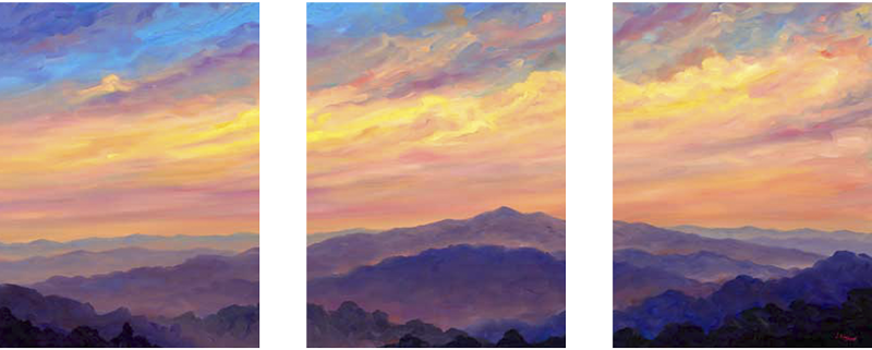 Cold Mountain Panorama - Streaking Sky Over Cold Mountain (800x321), Png Download
