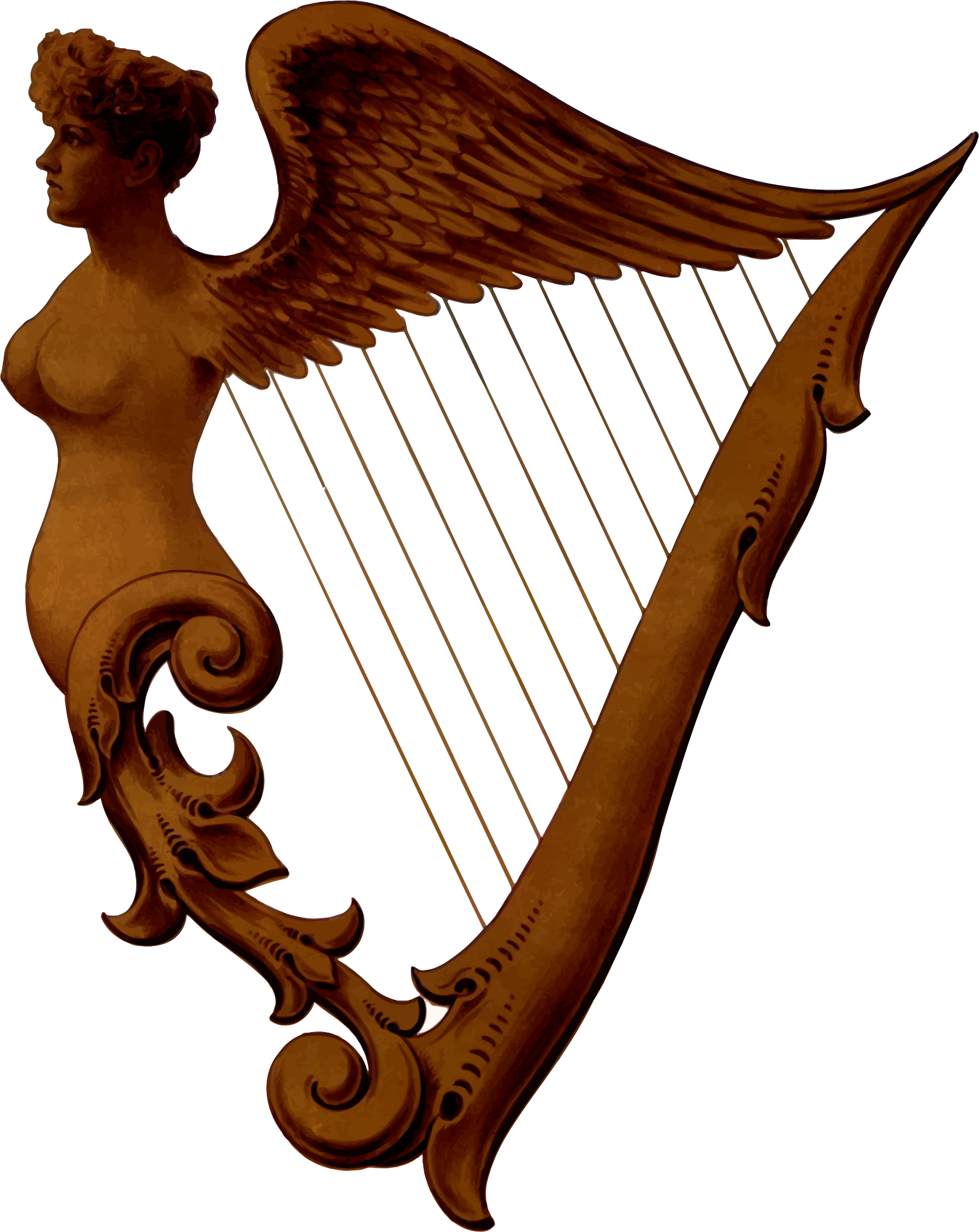 This Free Icons Png Design Of Irish Harp (1890x2378), Png Download