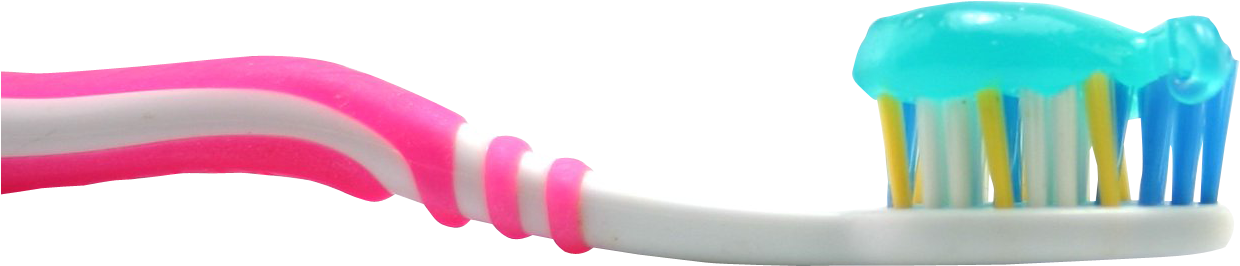 Tooth Brush With Tooth Paste Png Image - Toothbrush With Paste Png (1386x466), Png Download