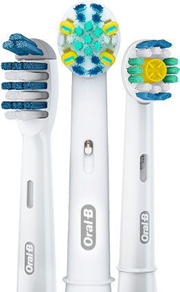 Three Of The Brush Heads That Are Compatible With The - Oral B Oral-b Sensitive Replacement Head 4 Unds (424x427), Png Download