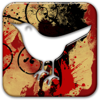 097409 Abstract Red And Gold Paint Splatter Icon Social - Abstract (420x420), Png Download