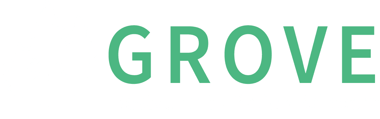 Grove Logo As Brandstamp - Sign (1280x501), Png Download
