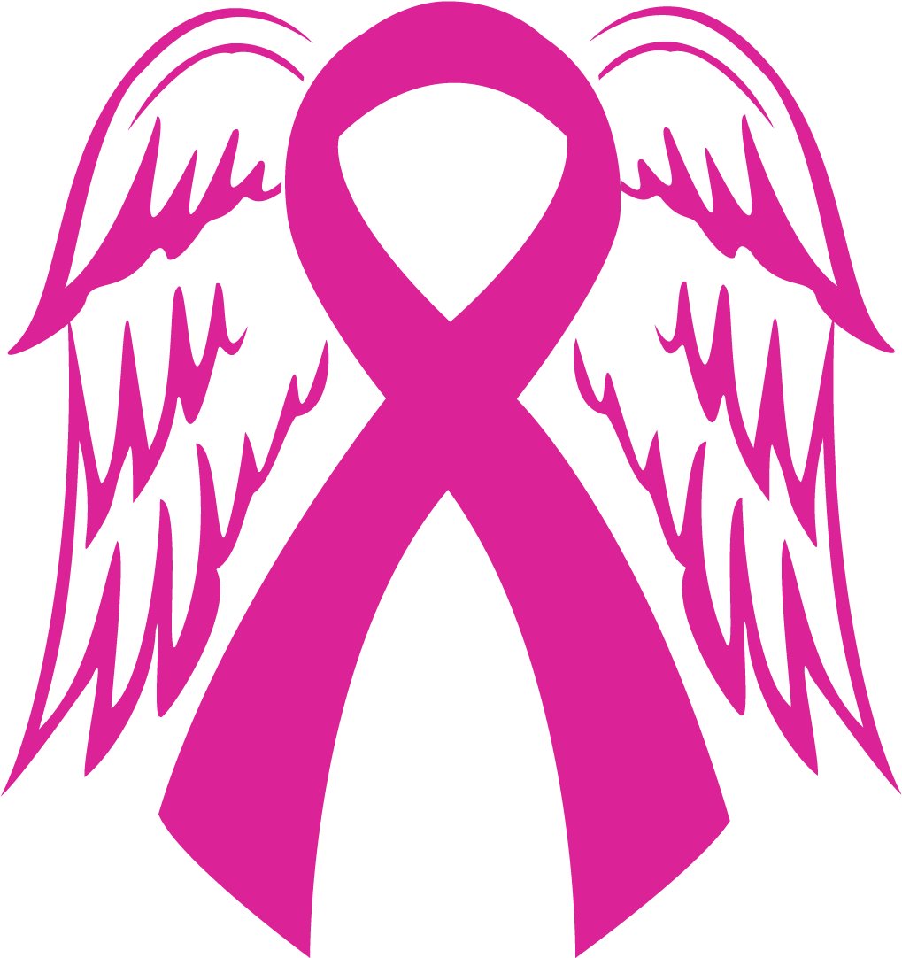 Ta Ta Rebels, Inc - Angel Wing Breast Cancer Ribbon (1176x1176), Png Download