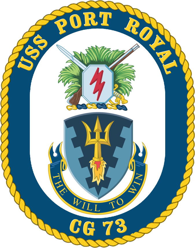 Uss Port Royal Cg-73 Crest - Battle Of Bunker Hill Symbol (674x858), Png Download