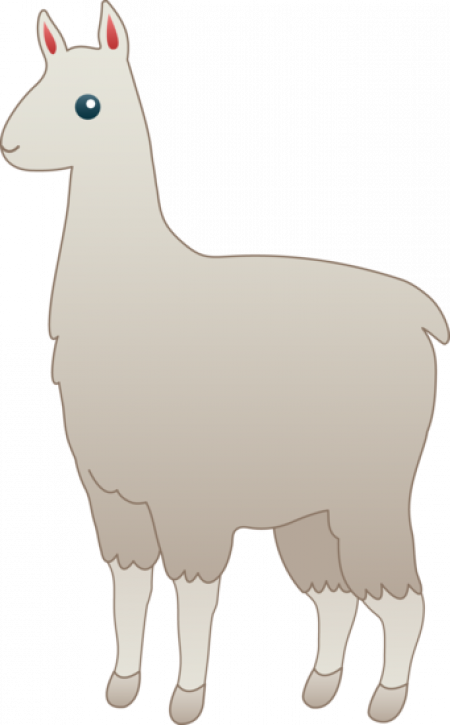 Clipart Llama Transparent Background (450x725), Png Download