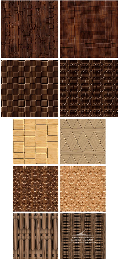Patterned Timber Tiles - Tile (500x1088), Png Download