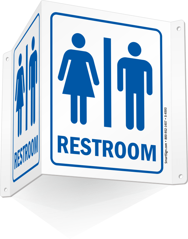 Restroom Directional Sign Sanitation Home Decoration - Wc Meaning Toilet (628x800), Png Download