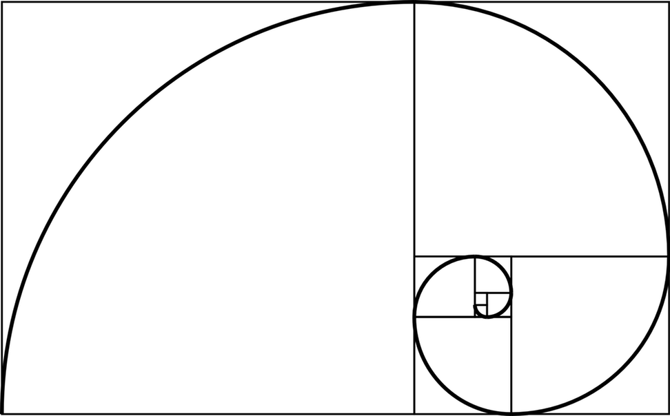The Golden Ratio Is [roughly] - Fibonacci Spiral (972x604), Png Download