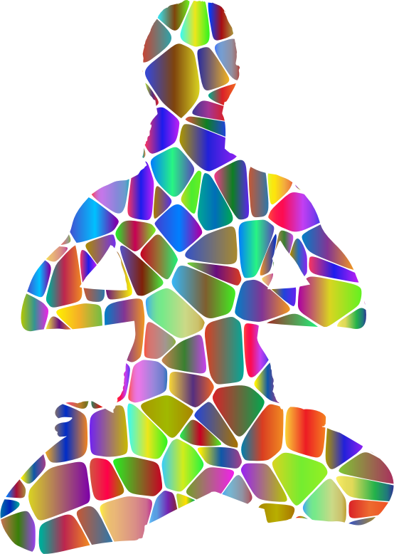 Female Yoga Pose 20 Silhouette Tiles Polyprismatic - Visual Arts (554x778), Png Download