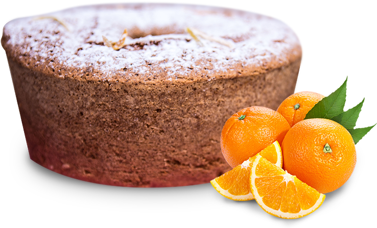 Laranja - Sponge Cake (1140x555), Png Download