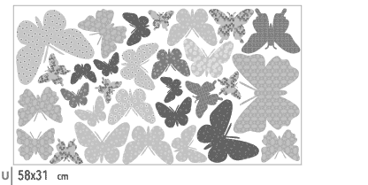 Adesivo De Parede Borboletas Do Campo Adicional - Illustration (700x700), Png Download