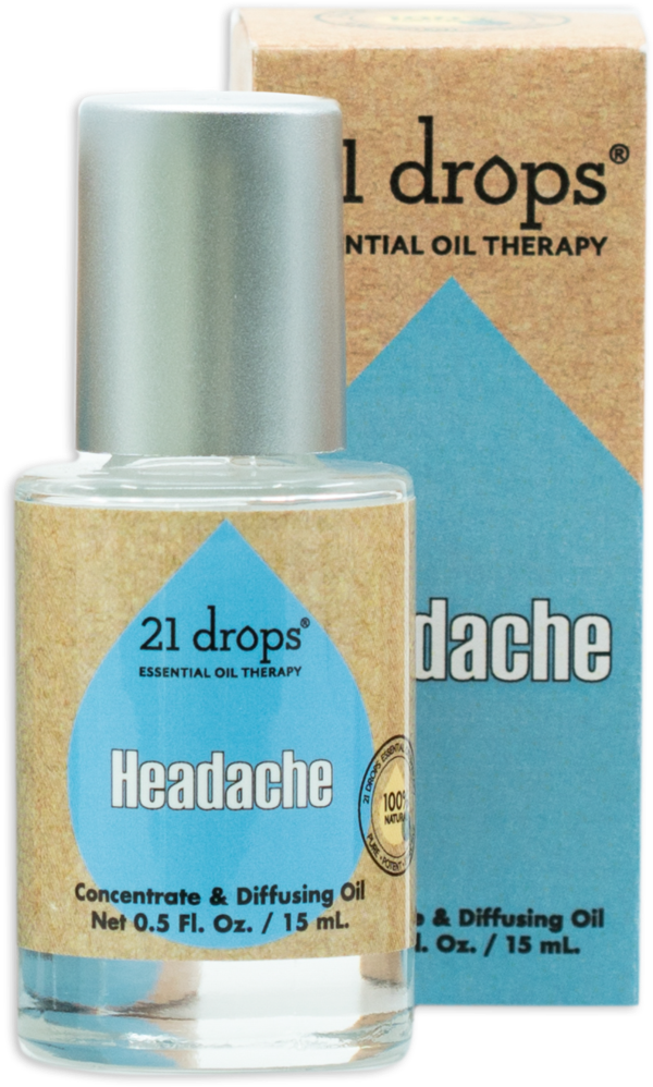 Diffusing Oil - Headache - 21 Drops (1024x1024), Png Download