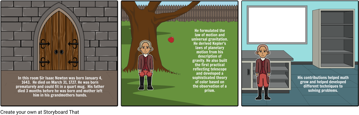 Isaac Newton - Cartoon (1164x385), Png Download