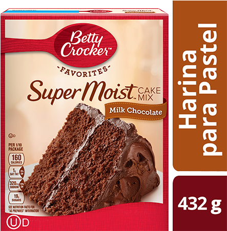 Supermoist® Milk Chocolate Cake Mix - Betty Crocker (800x450), Png Download
