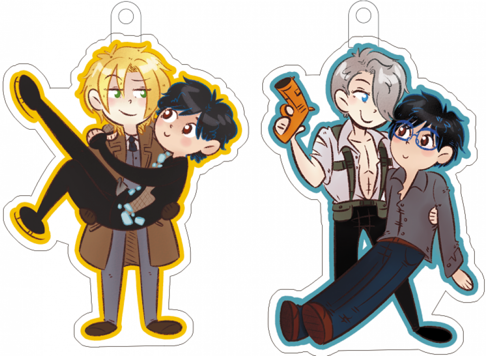 *fan Made Goods* Banana On Ice Acrylic Charms - Cartoon (1000x1000), Png Download